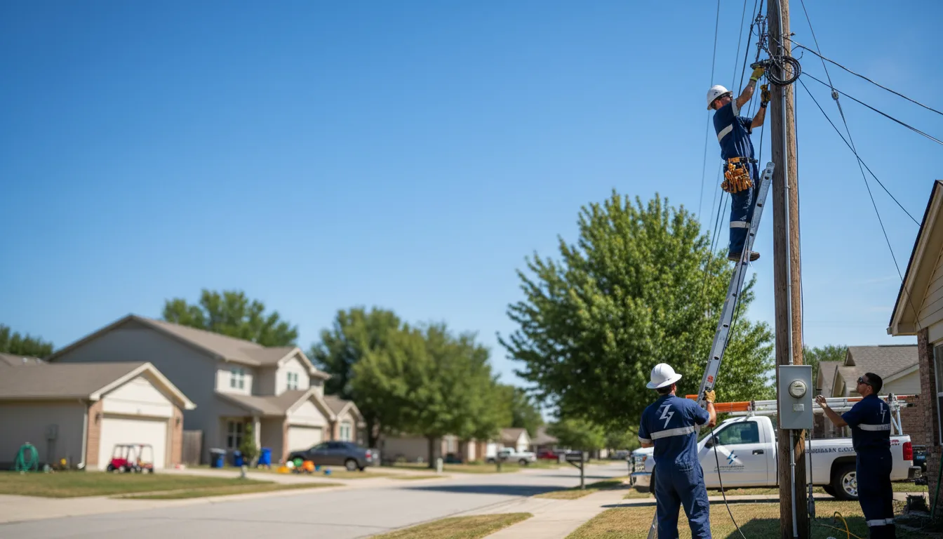 Residential electrician providing installation services in New Llano, LA